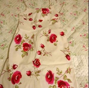 White rosette bodycon